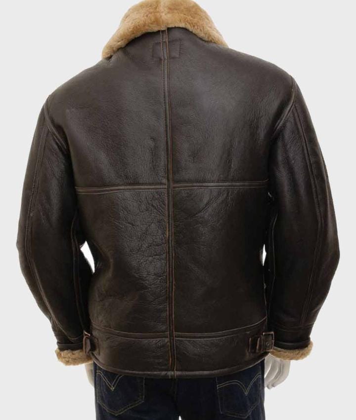 Quilted Jacket for Men - Maier's Stylish Sheep Leather Faux Fur Lined Jacket