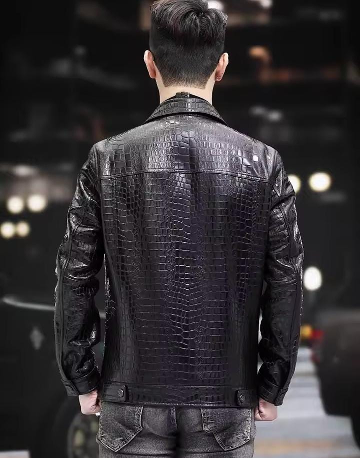 Black Quilted Cow Leather Trucker Jacket - Maier's Handmade Design