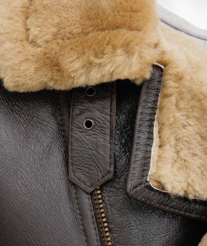 Quilted Jacket for Men - Maier's Stylish Sheep Leather Faux Fur Lined Jacket