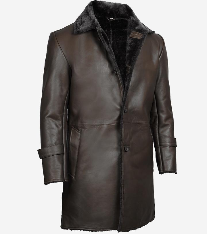 Handmade Sheepskin Leather Duster Coat: Gothic Matrix Style Trench