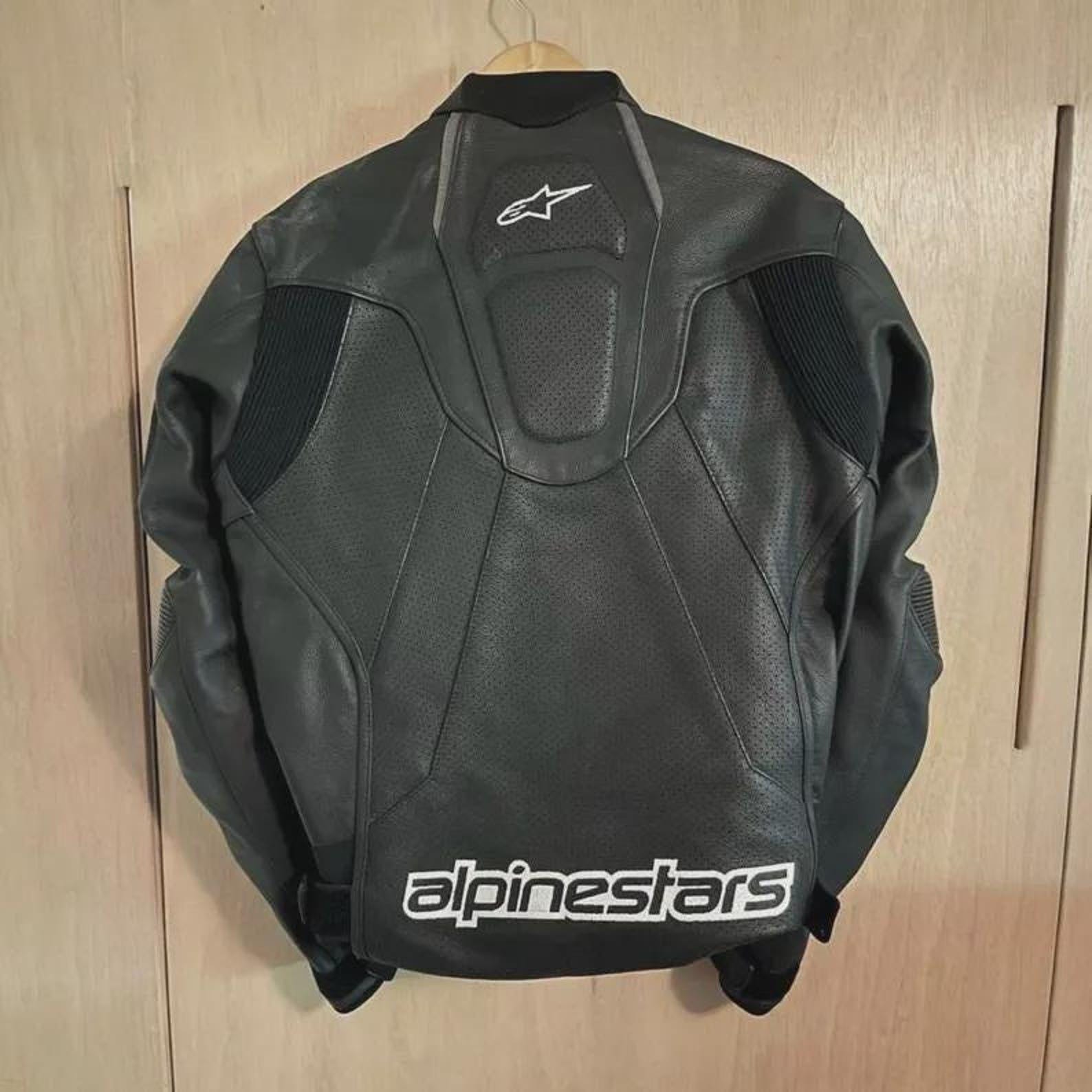 Handmade Black Leather Biker Jacket: Alpinestars Inspired Motorcycle Jacket