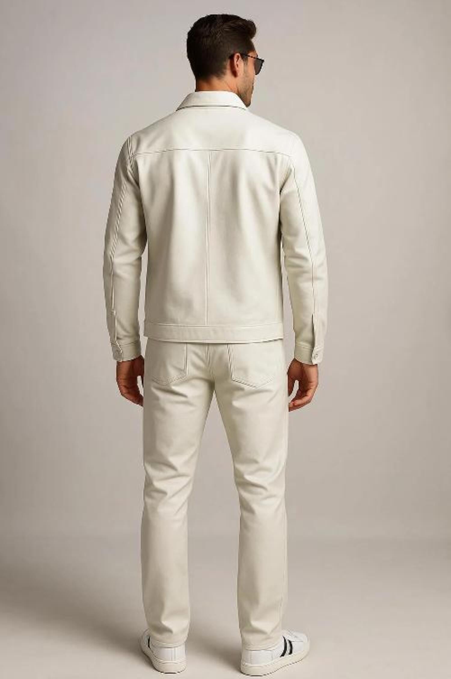 Blazer Outfit for Men -  Maier's Handmade Biker Stylish Victorian Leather Jacket & Pants