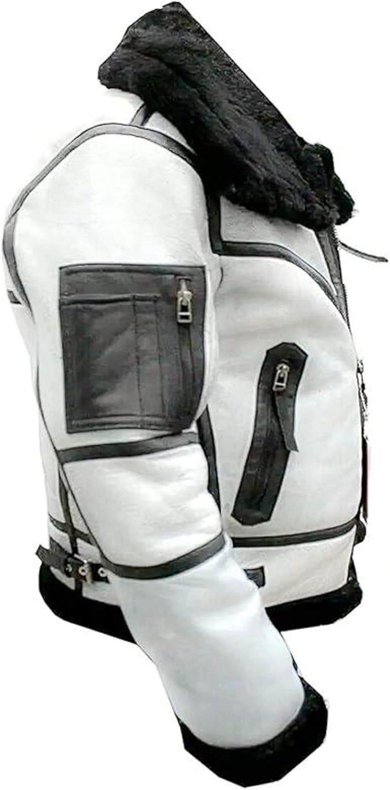 Handmade Sheepskin Leather B3 Bomber Jacket: Vintage RAF Aviator Coat