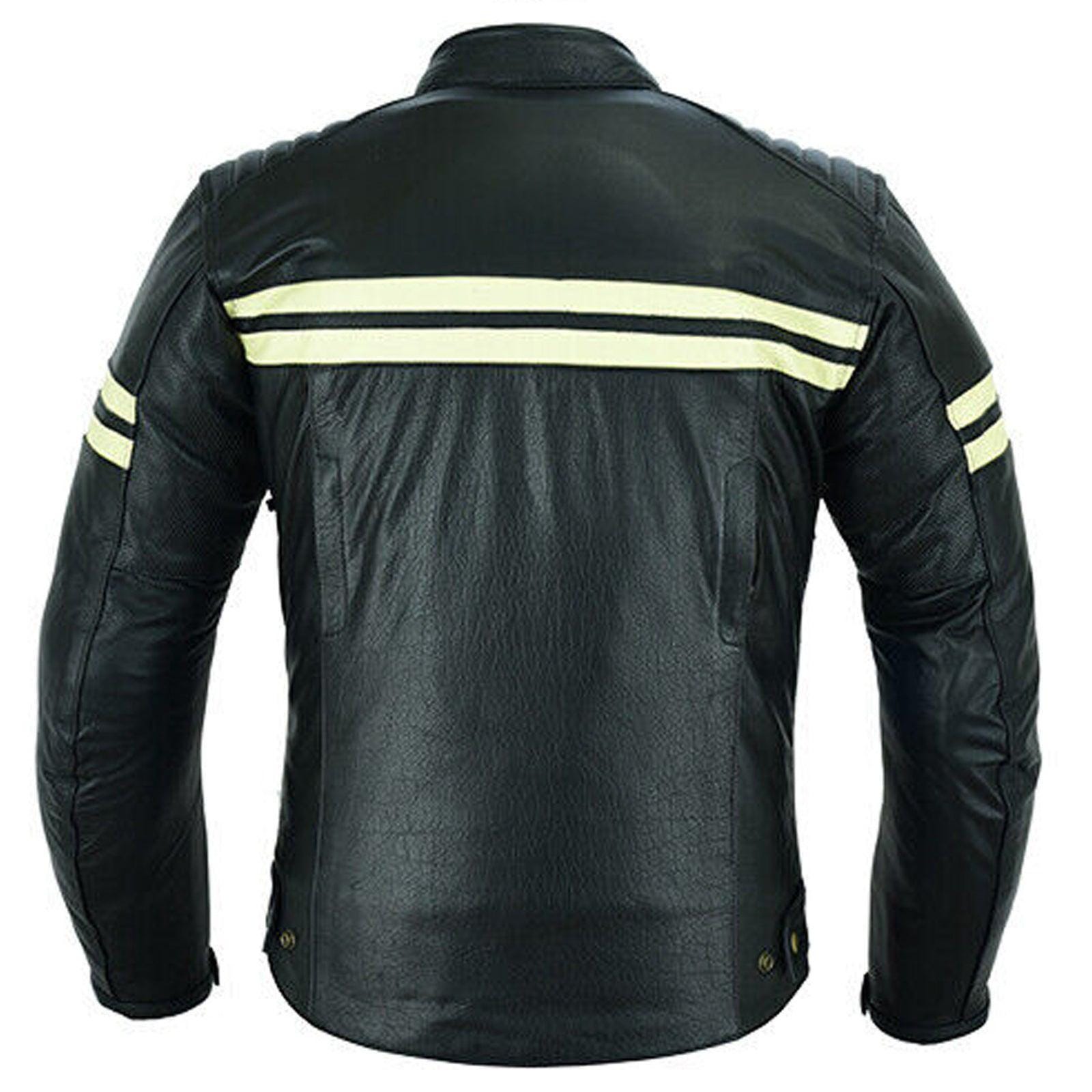 Handmade CE Armored Cafe Racer Leather Jacket: Vintage Biker Jacket