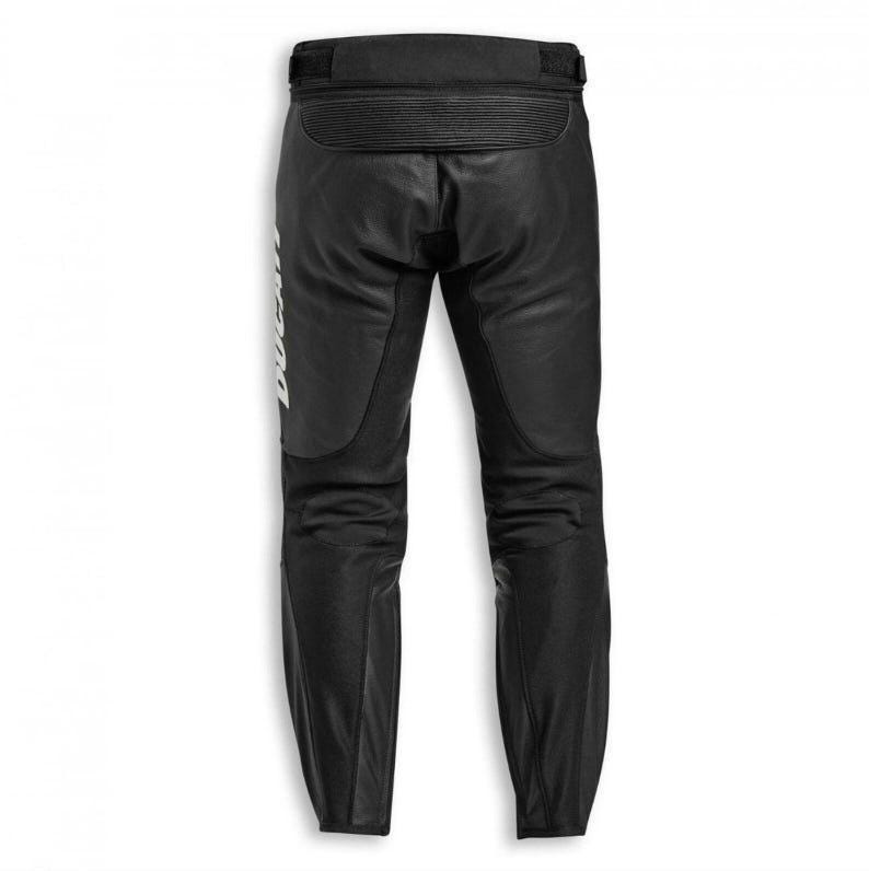 Men's Genuine Leather Motorcycle Racing Pants: Armored Biker Riding Gear