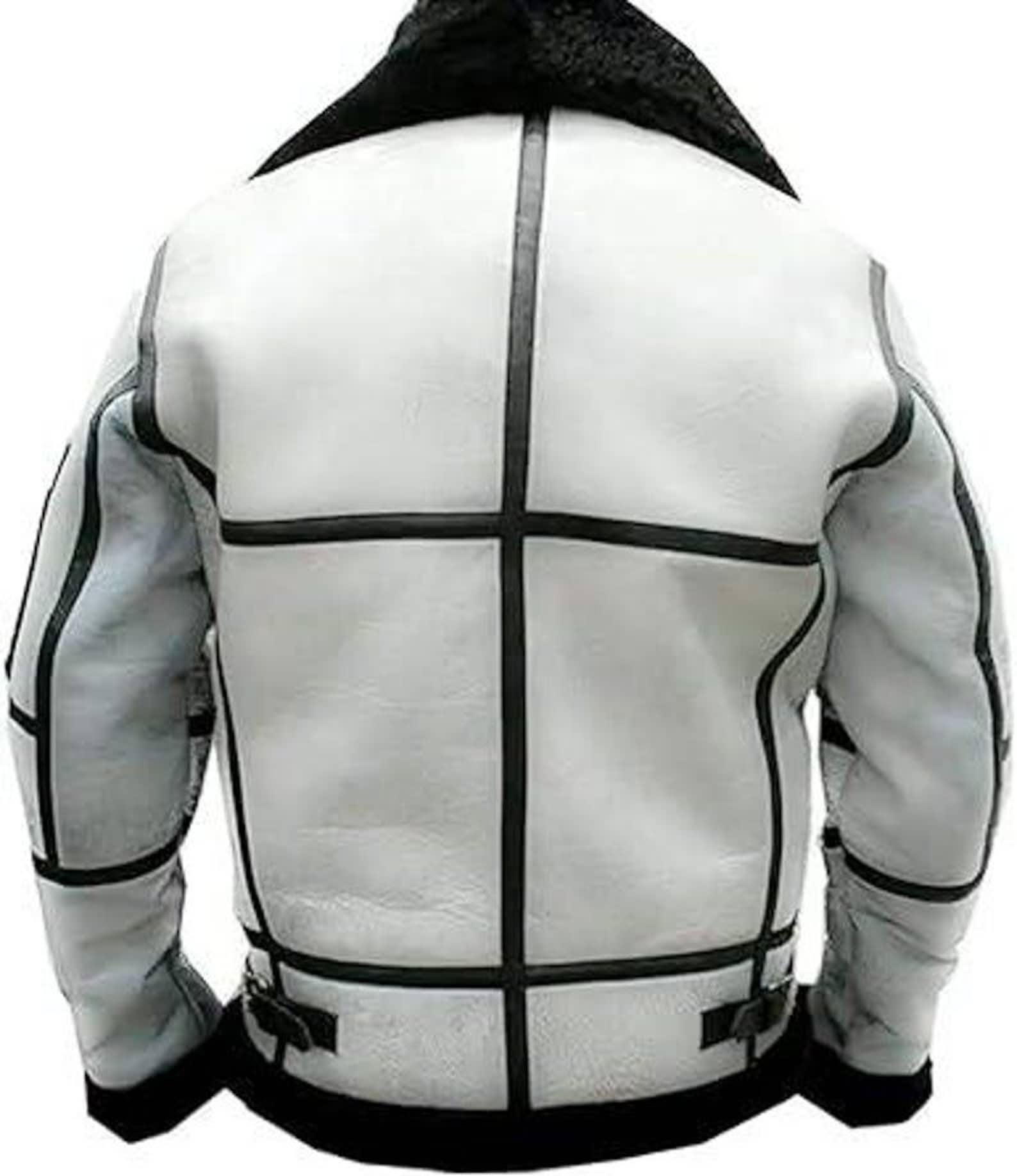 Handmade Sheepskin Leather B3 Bomber Jacket: Vintage RAF Aviator Coat