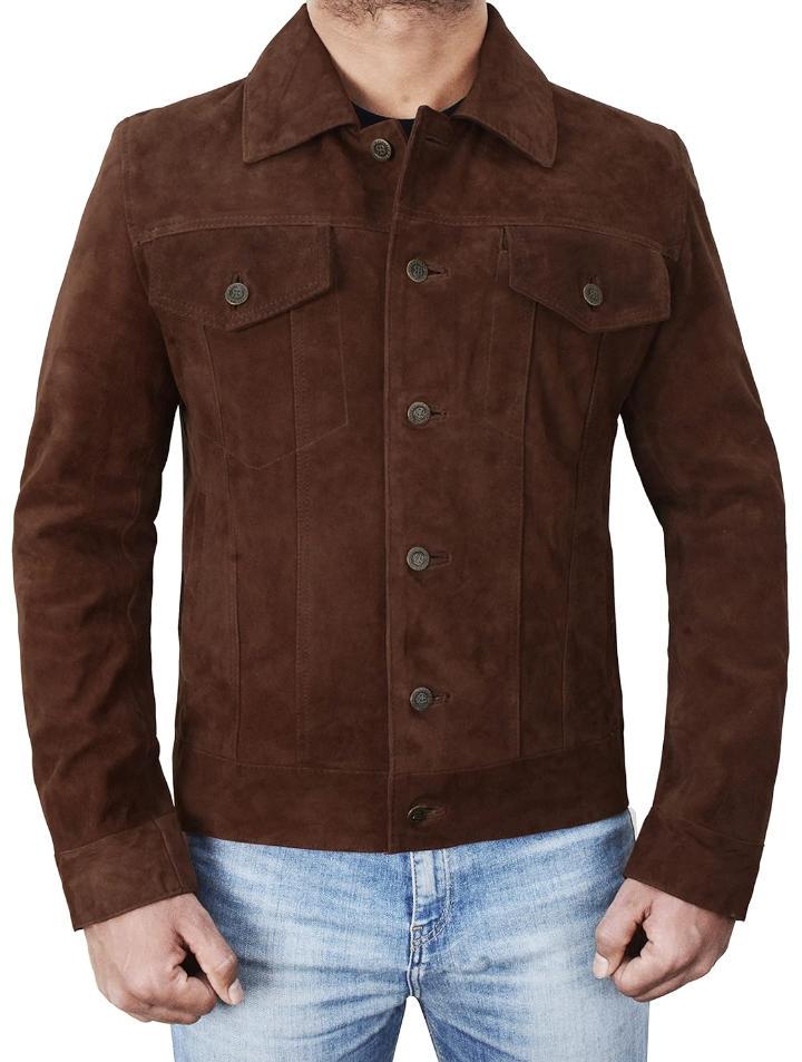 Men's Suede Bomber Jacket: Maier's Style Handmade Leather