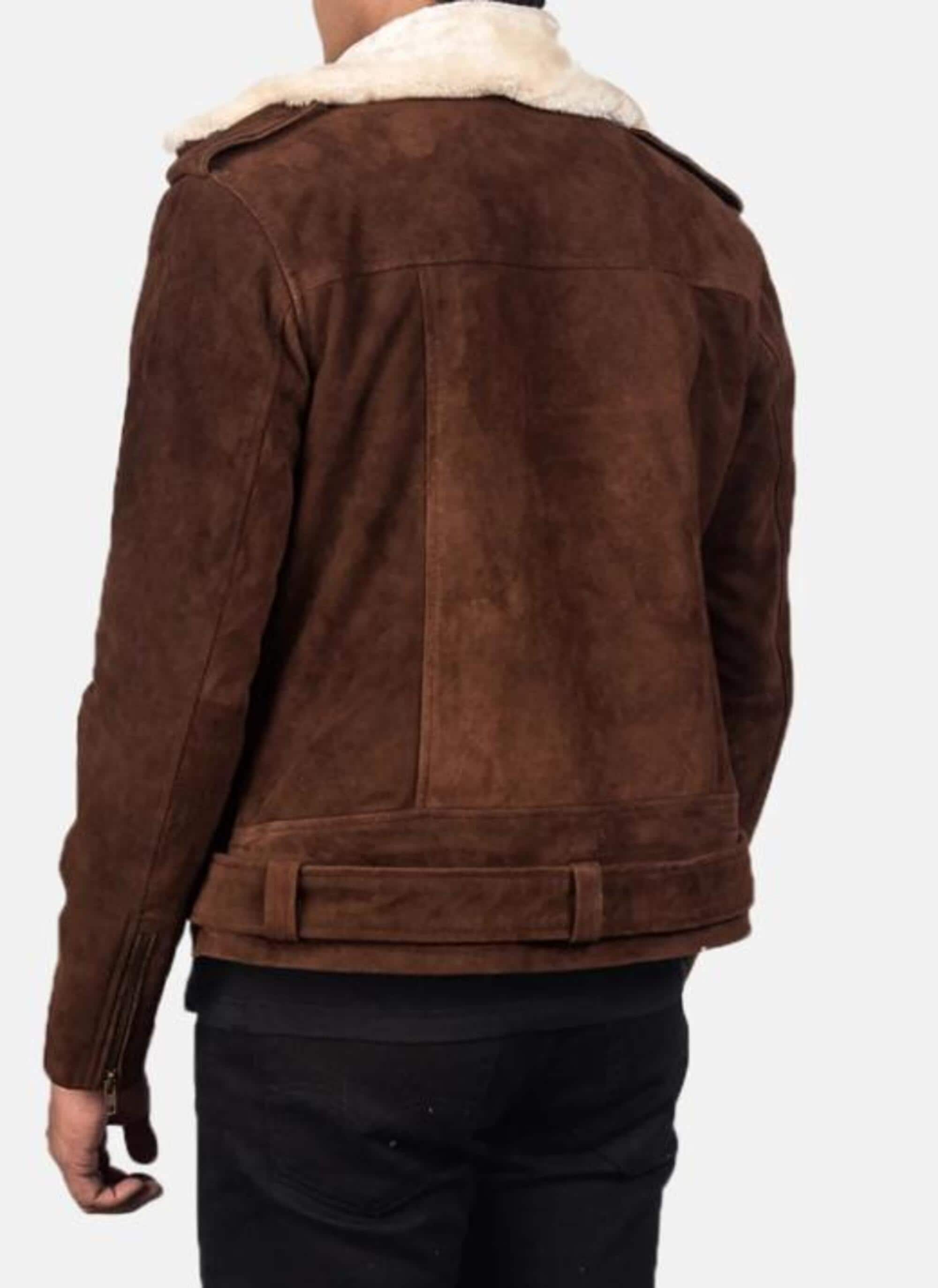 Men's Suede Leather Bomber Jacket: Erdem Style - Handmade