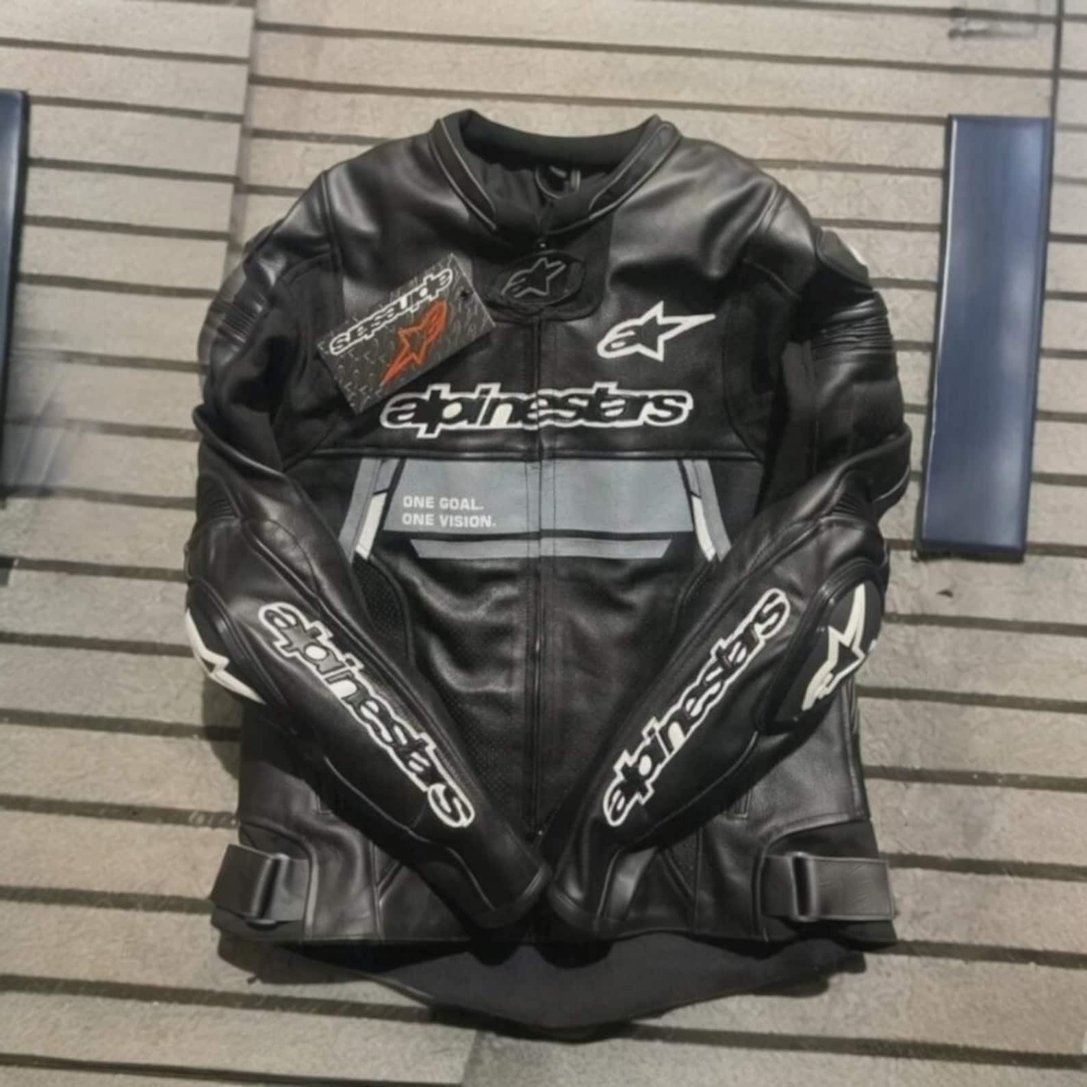 MotoGP Cowhide Leather Motorcycle Jacket  - Premium Quality - Gift For Mens - MotoGP Biker Racing