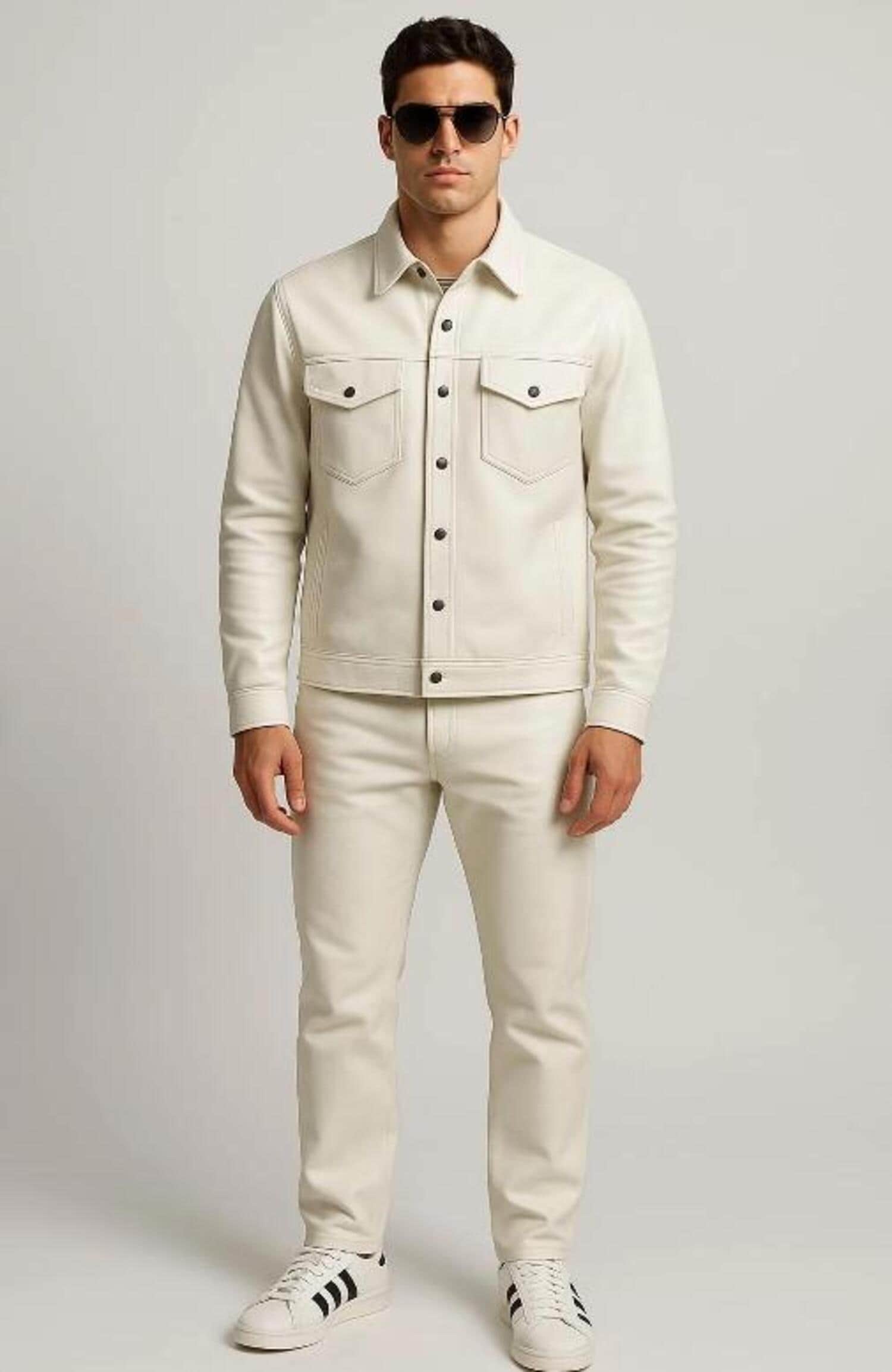 Blazer Outfit for Men -  Maier's Handmade Biker Stylish Victorian Leather Jacket & Pants