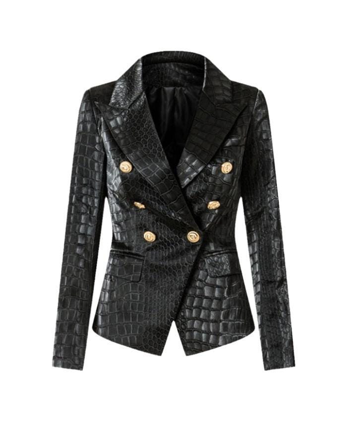 Quilted Black Cow Leather Biker Jacket: Fitted Women's Design