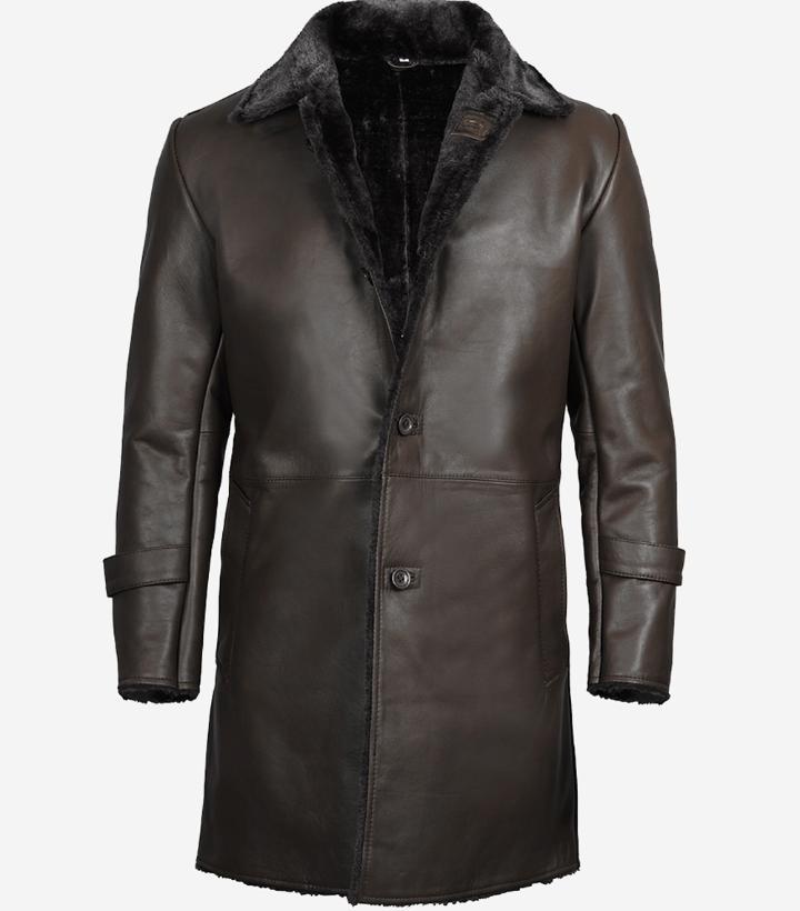 Handmade Sheepskin Leather Duster Coat: Gothic Matrix Style Trench