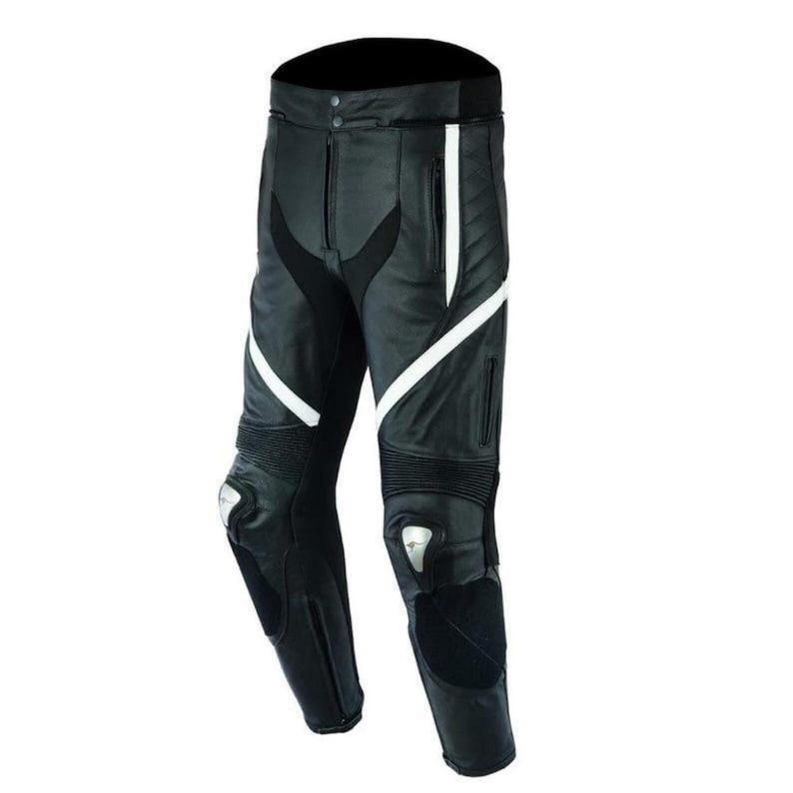 MotoGP Leather Motorcycle Racing Pants: Men's Protective Biker Gear
