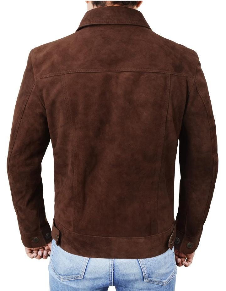 Men's Suede Bomber Jacket: Maier's Style Handmade Leather