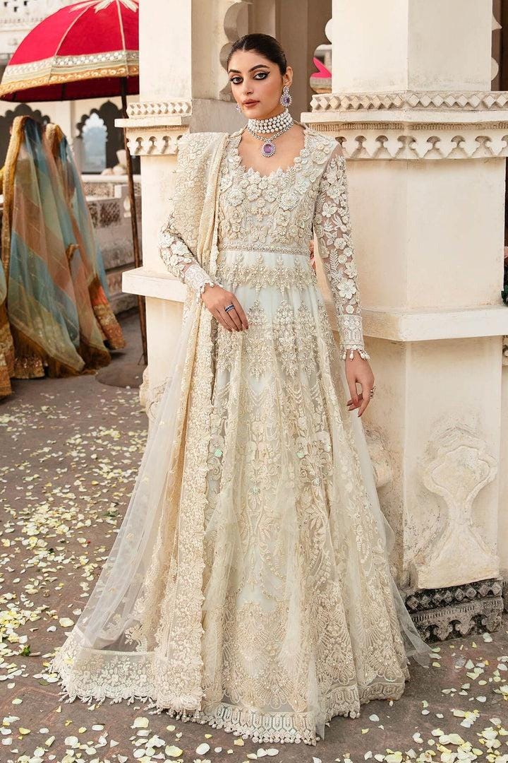 Luxury Ivory Bridal Gown with Heavy Embroidery