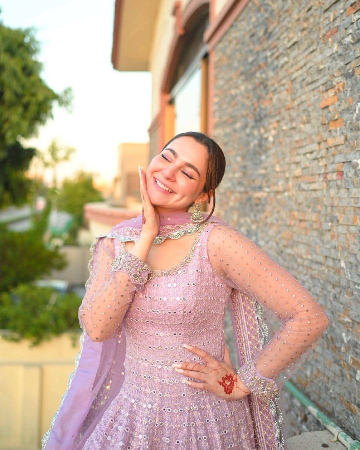 Faiza Saqlain Pink Bridal Dress | Embroidered Chiffon Maxi | Pakistani Wedding Outfit