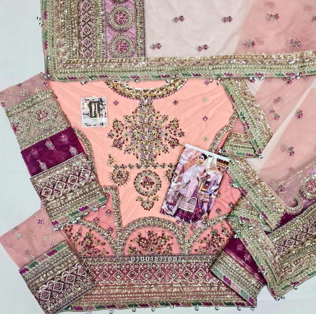 Mauve Pink Embroidered Bridal Lehenga with Dupatta