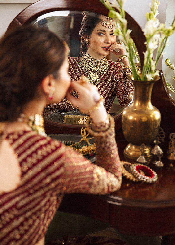 Luxury Maroon Bridal Lehenga with Heavy Embroidery