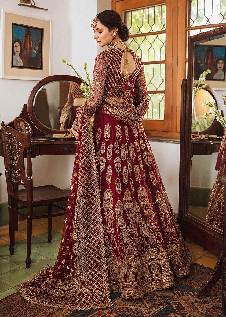 Luxury Maroon Bridal Lehenga with Heavy Embroidery